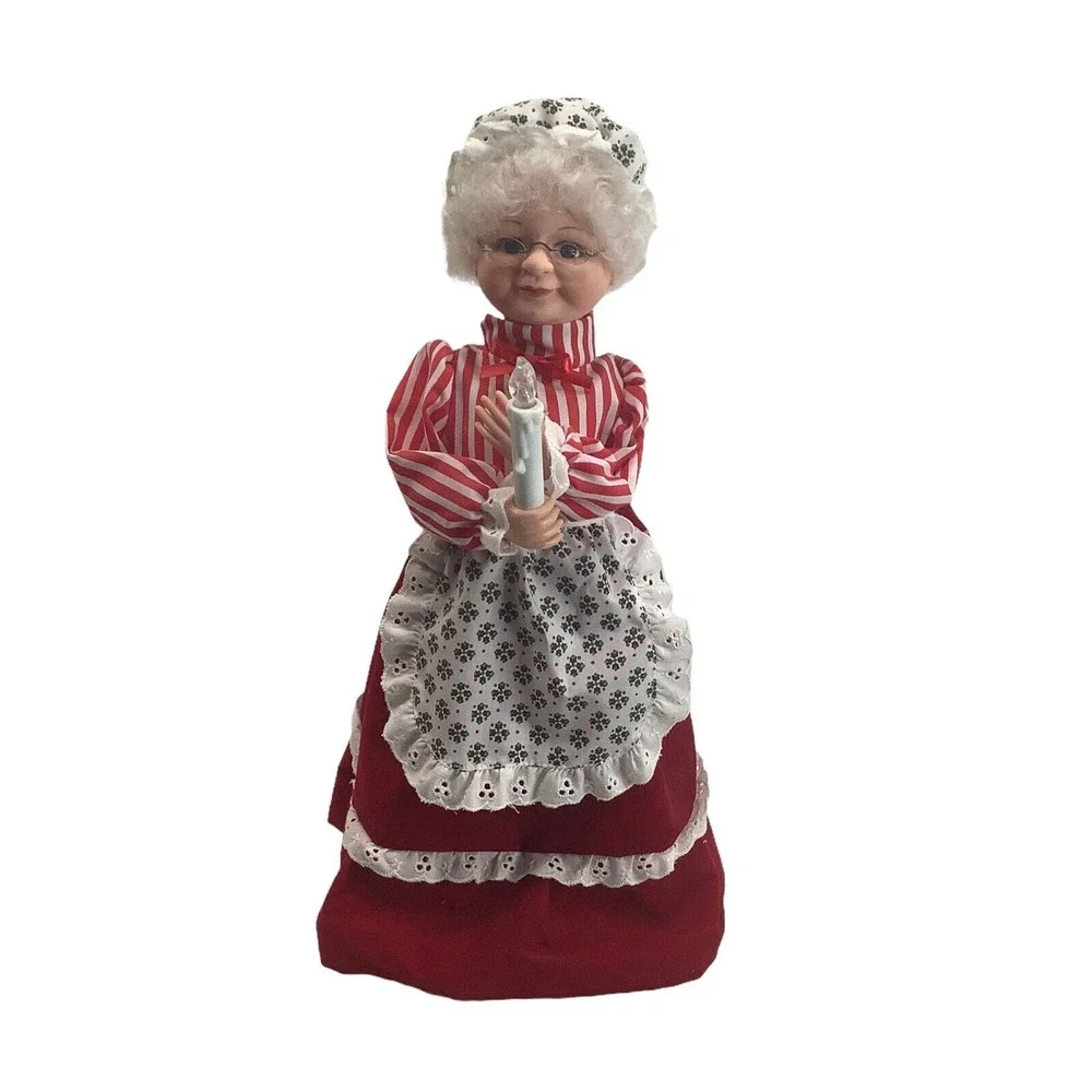 Vtg Holiday Spirit Animated Musical X Mas Mrs‎ Claus Plays 3 Songs Jingle Bell